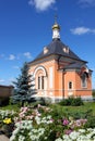 Church in honour of the Tranfiguration in Optina Monastery, Russia Royalty Free Stock Photo