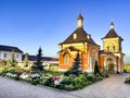 Church in honour of the Transfiguration in Optina Monastery Royalty Free Stock Photo