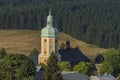 Church in Horni Blatna town in summer morning