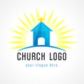 Church house logo Royalty Free Stock Photo