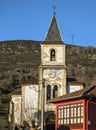 Church and house at Miyares village, El Sueve, PiloÃÂ±a, Asturias, Spain, Europe