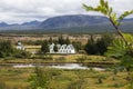 Church and houses in Pingvellir Iceland