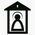 Church Icon. Illustration of church items Royalty Free Stock Photo