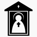 Church Icon. Illustration of church items Royalty Free Stock Photo