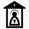 Church Icon. Illustration of church items Royalty Free Stock Photo