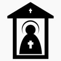 Church Icon. Illustration of church items Royalty Free Stock Photo