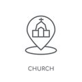 Church Icon linear icon. Modern outline Church Icon logo concept Royalty Free Stock Photo