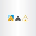 church icon set vector Royalty Free Stock Photo