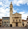 Church of Insigne Collegiata S. Lorenzo in Montevarchi, Italy. Royalty Free Stock Photo