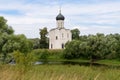 The Church of the Intercession of the Holy Virgin on the Nerl River or Royalty Free Stock Photo