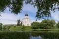 The Church of the Intercession of the Holy Virgin on the Nerl River or Royalty Free Stock Photo