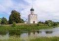 The Church of the Intercession of the Holy Virgin on the Nerl River or Royalty Free Stock Photo