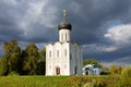 Church Intercession of Holy Virgin on Nerl River. Russia Royalty Free Stock Photo