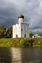 Church Intercession of Holy Virgin on Nerl River. Russia Royalty Free Stock Photo