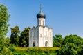 Church of the Intercession of the Holy Virgin on the Nerl River. Vladimir region, Russia Royalty Free Stock Photo