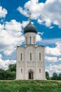 Church of the Intercession on the Nerl at the summer. Golden Ring of Russia. Bogolyubovo, Vladimir region. Royalty Free Stock Photo