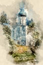 Church of the Intercession on the Nerl Royalty Free Stock Photo