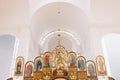 Blurred photo of church interior for abstract background Royalty Free Stock Photo