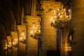 Church interior colonnade