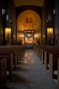 A church interior at the Grotto, Portland Oregon. Royalty Free Stock Photo