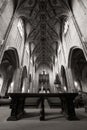 Church Interior Monochrome Royalty Free Stock Photo
