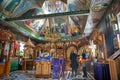 Church interior in spring of St. Ann in Onyshkivtsi, Western Ukraine
