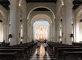 Church interior view cathedral basilica metropolitana de santa maria la antigua san felipe in the old quarter panama viejo panama