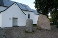 The church of Jelling and its runic stones Royalty Free Stock Photo