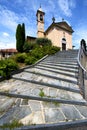 church jerago old closed brick tower sidewalk italy