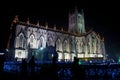 A Church of Kolkata decorated with festive lights in the Christmas Eve. Royalty Free Stock Photo