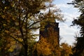 Church Kreuzkirche in Autumn in the Neighborhood of Schmargendorf  Berlin Royalty Free Stock Photo