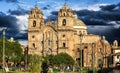 The Church La Compania in Cusco, Pe Royalty Free Stock Photo