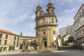 The church of La Peregrina, located in the city of Pontevedra, in Galicia, Spain Royalty Free Stock Photo