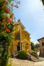 Church at Lake Orta is to the west of Lake Maggiore.