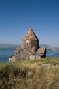 Church by the lake Sevan Royalty Free Stock Photo