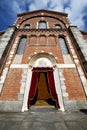 Church in the legnano old tower sidewalk italy lombardy