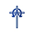 Church logo. Alpha, omega and a cross.