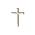 Church logo. Christian Cross Royalty Free Stock Photo