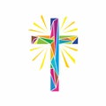 Church logo. Christian symbols. The cross of Jesus Christ Royalty Free Stock Photo