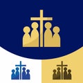 Church logo. Christian symbols. Ekklesia Lord Jesus Christ