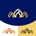 Church logo. Christian symbols. Three domes of the church