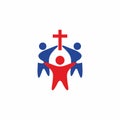 Church logo. Christian symbols. Unity in Jesus Christ