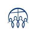 Church logo. The Cross of Jesus Christ and worshiping the Lord