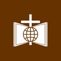 Church logo. The cross of Jesus and the open bible