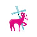 Church logo. The cross and the lamb of God