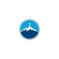 Church logo designs with mountain, minimalist logo.