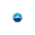 Church logo designs with mountain, minimalist logo.