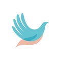 Church logo. Dove in hand.