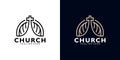 Church logo icon vector isolated Royalty Free Stock Photo