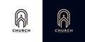 Church logo icon vector isolated Royalty Free Stock Photo